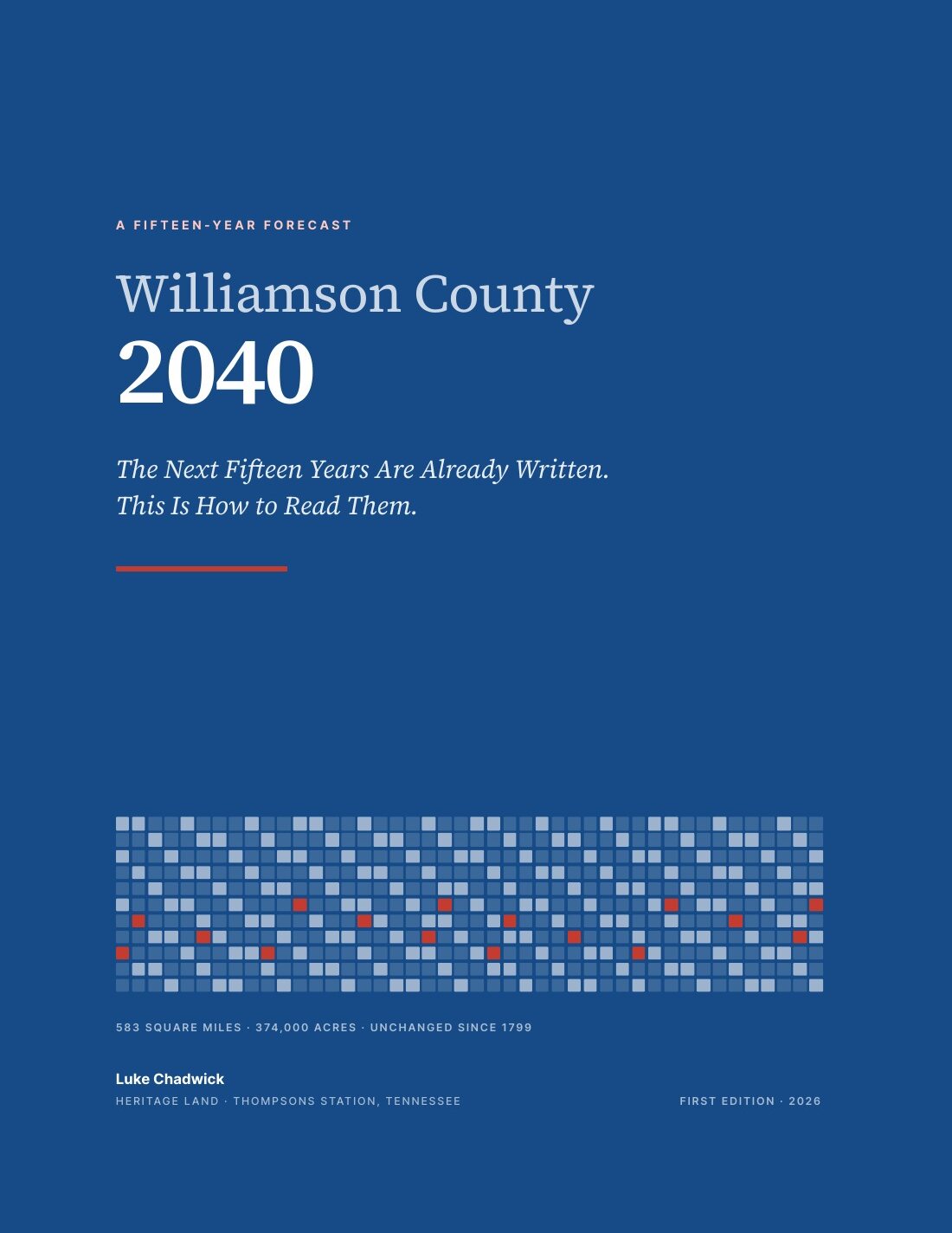 The cover of The Williamson County 2040 Report