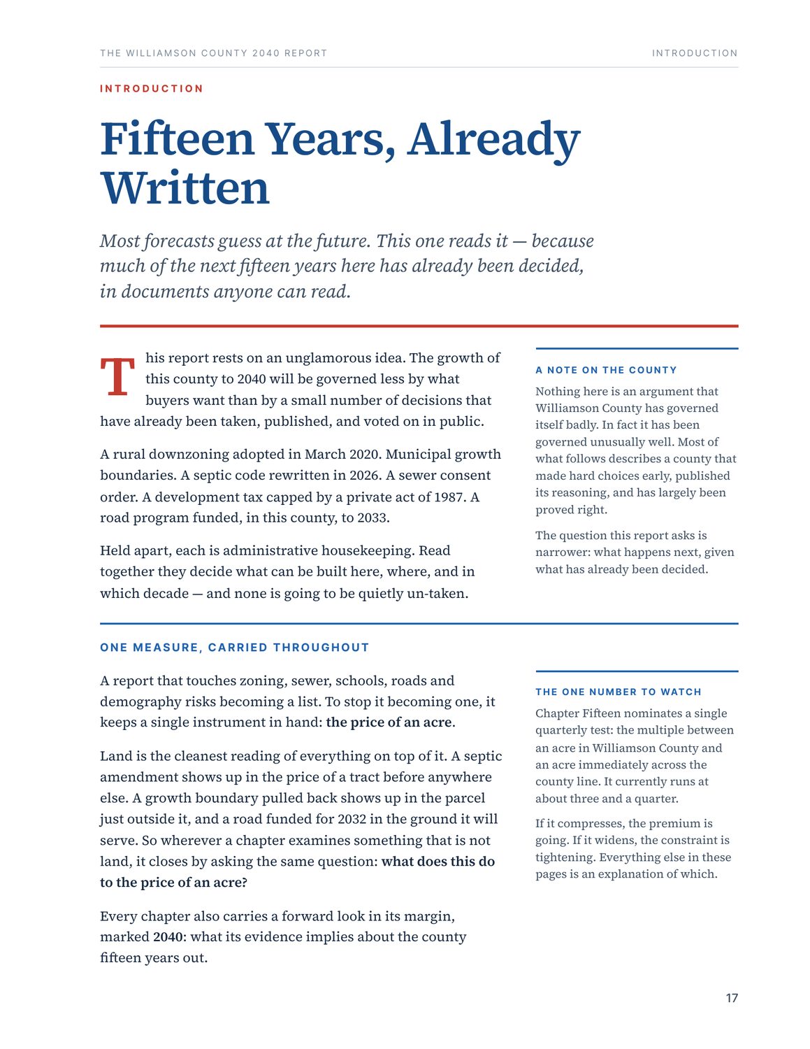 Page 17, the introduction, Fifteen Years Already Written